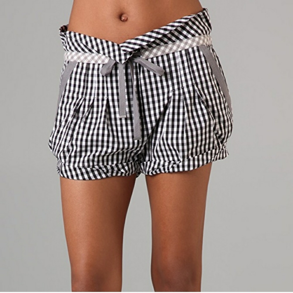 L.A.M.B. by Gwen Stefani Gingham Paper Bag Shorts